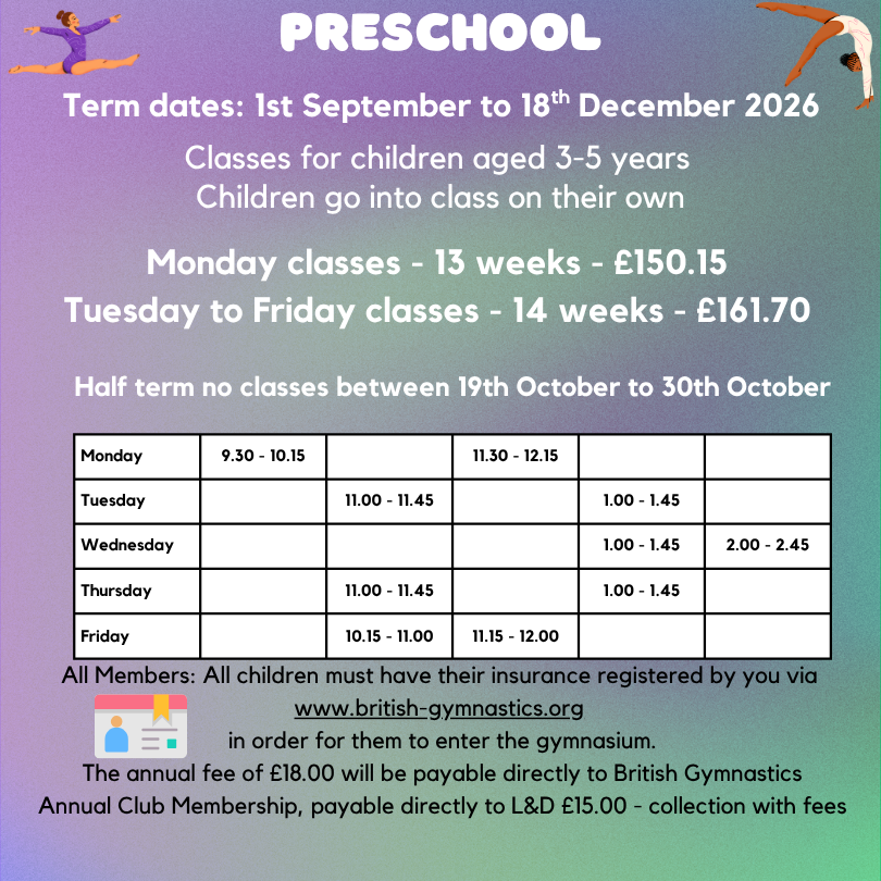 Preschool September to December 2026